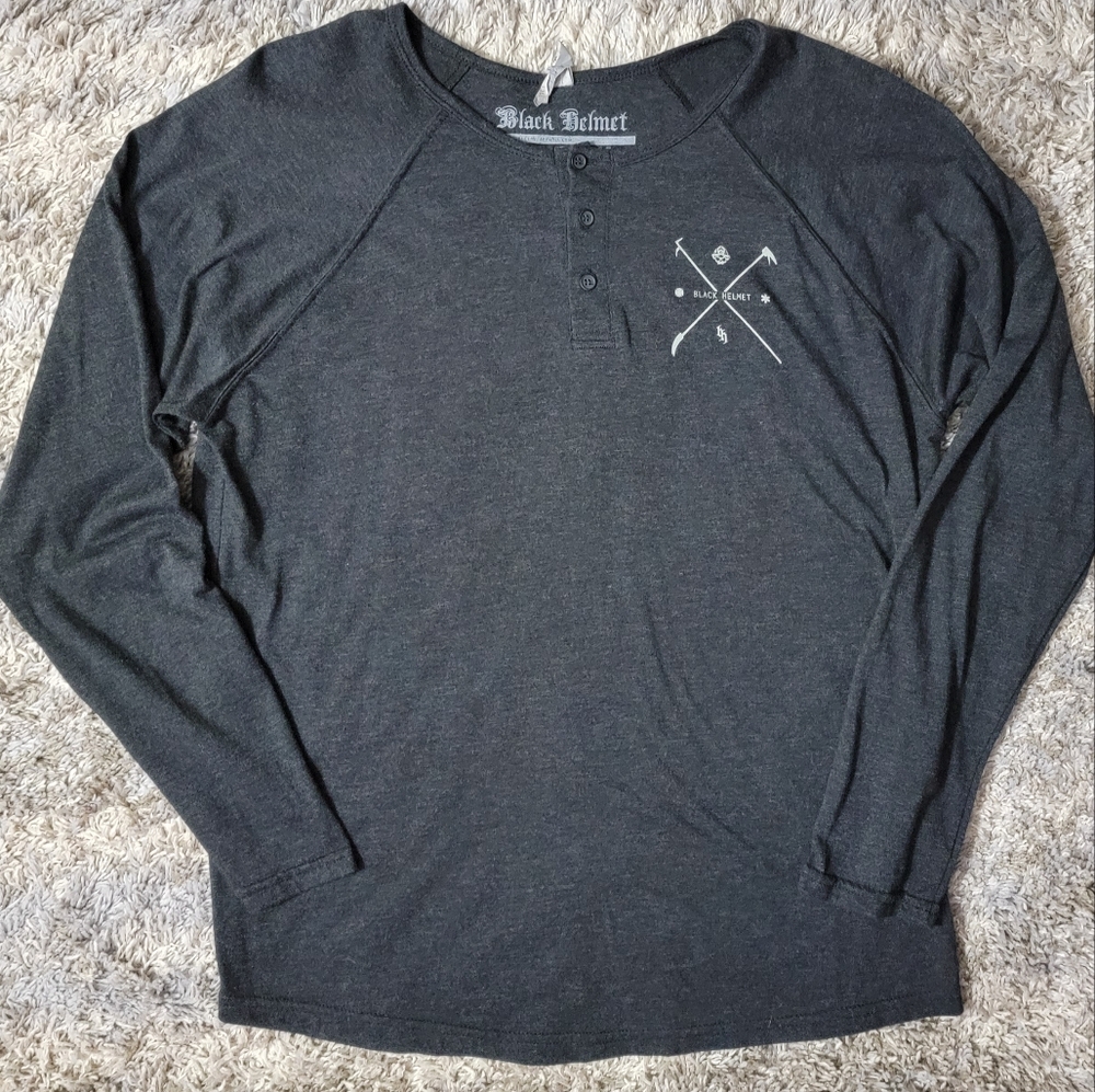 Men's black helmet long sleeve